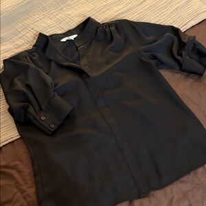 Black Button-Up Blouse